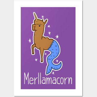 Merllamacorn - Mermaid, Llama and Unicorn. Posters and Art